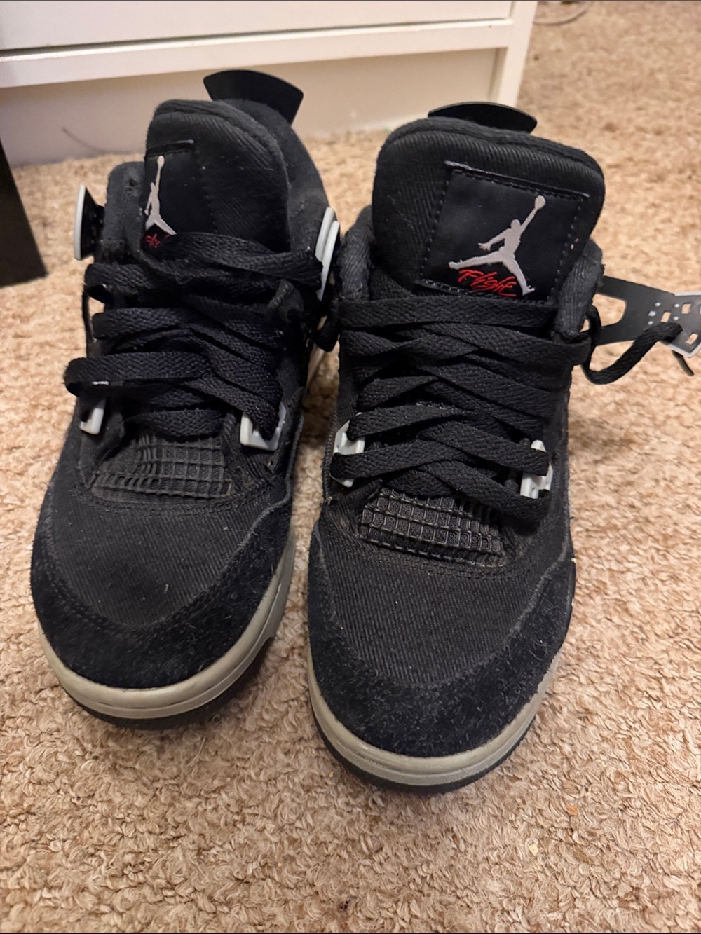 Jordan Kids Black and Grey Retro Sneakers